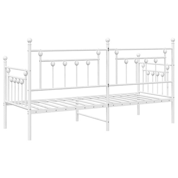 vidaXL Dagbäddram Vit 80 x 200 cm Stål