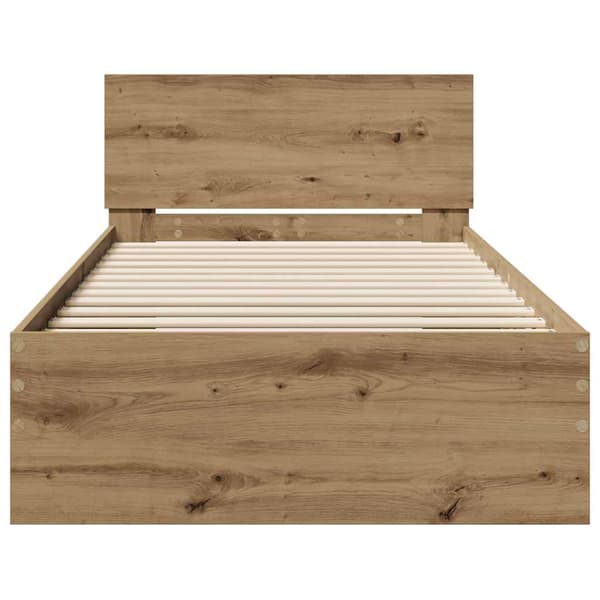vidaXL Sengestamme Artisan Eik 75 x 190 cm Konstruert tre