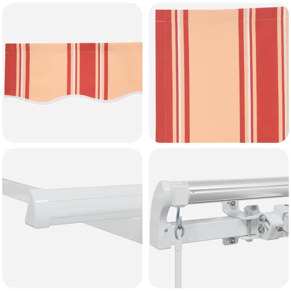 vidaXL Markise Gul og oransje 350 x 250 x 165 cm Polyester