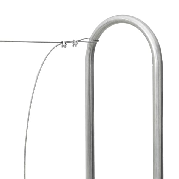 vidaXL Vedstativ 200x25x150 cm Galvanisert stål