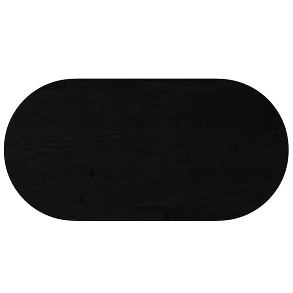 vidaXL Bordplate mørkebrun 120x60x2 cm oval heltre eik