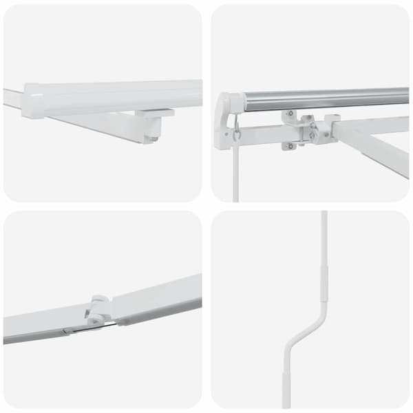 vidaXL Markise med Hvit 6 × 3,5 m Metall