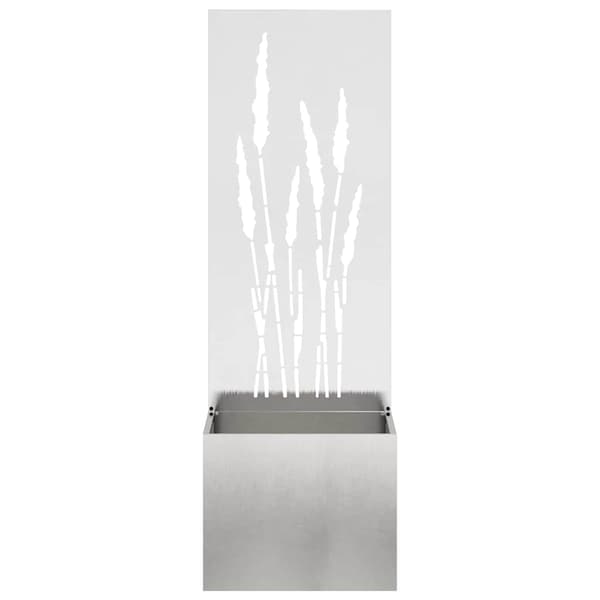 vidaXL Trädgårds integritetsskärm Silver 50 x 140 cm Rostfritt stål