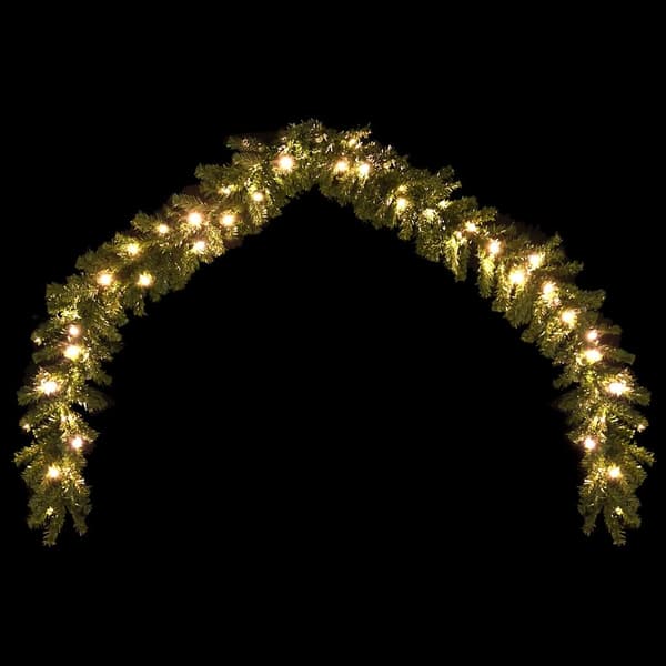 vidaXL Julkrans med LED-lampor 5 m