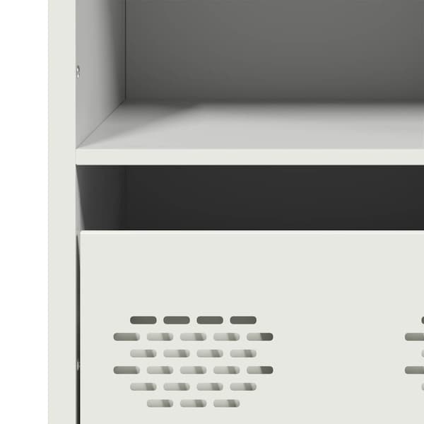 vidaXL Highboard hvit 35x39x103,5 cm stål