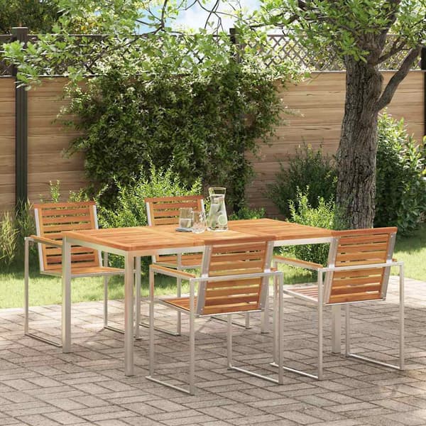 vidaXL SpiseBord Brun 150 x 90 x 75 cm Solid akasietre