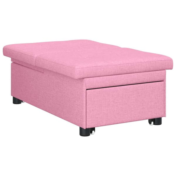vidaXL Pull Out Sofa Bed Rosa 194 x 50 x 82 cm tyg