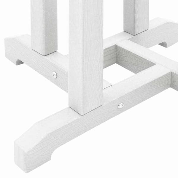 vidaXL Trädgårds Bar Set 3 pcs Vit HDPE