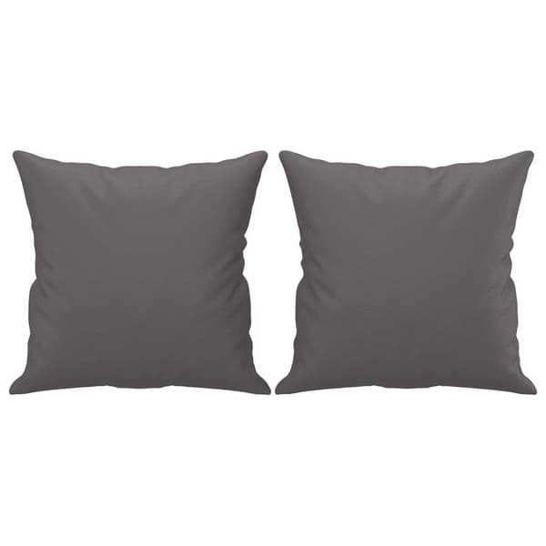 vidaXL 2-sits soffa med prydnadskuddar grå 140 cm konstläder