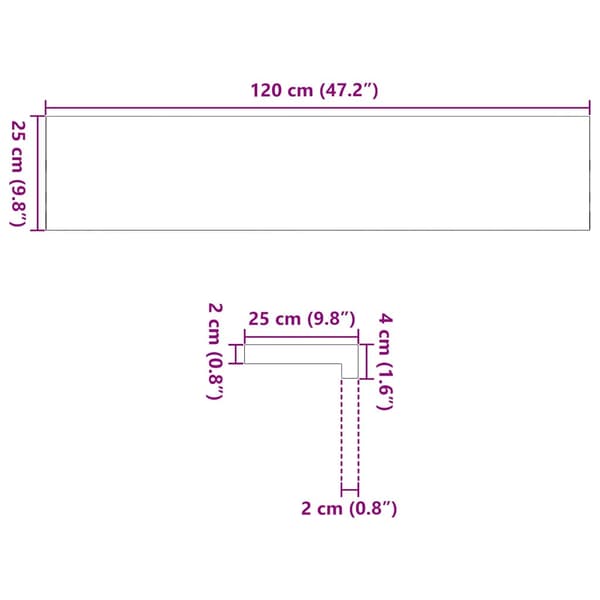 vidaXL Trappetrinn 2 stk lysebrun 120x25x2 cm heltre eik