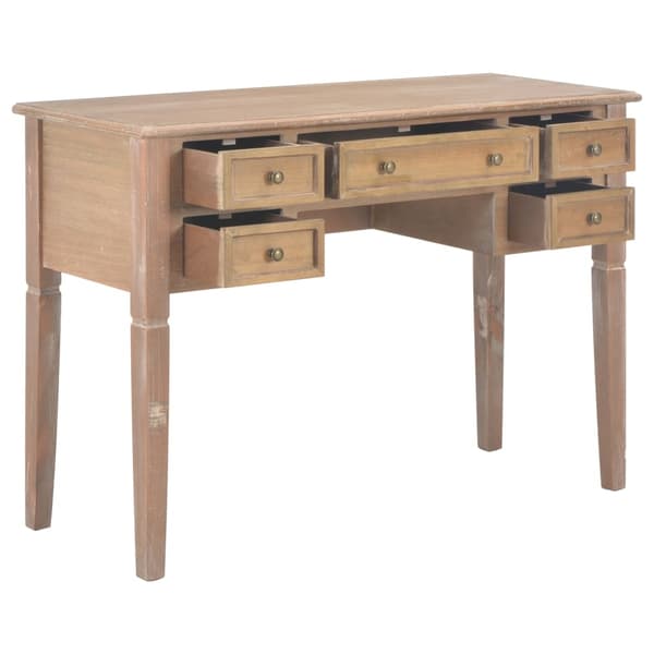 vidaXL Skrivbord brun 109,5x45x77,5 cm trä