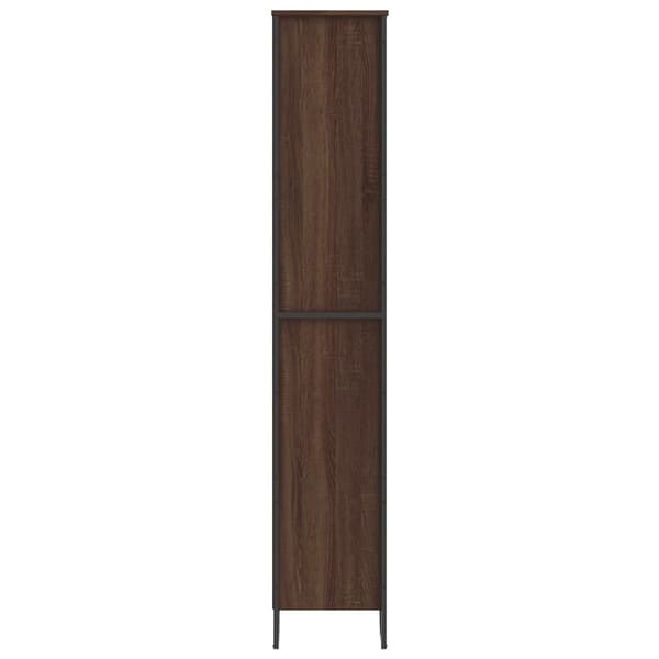vidaXL Bokhylle brun eik 80x31x169 cm konstruert tre