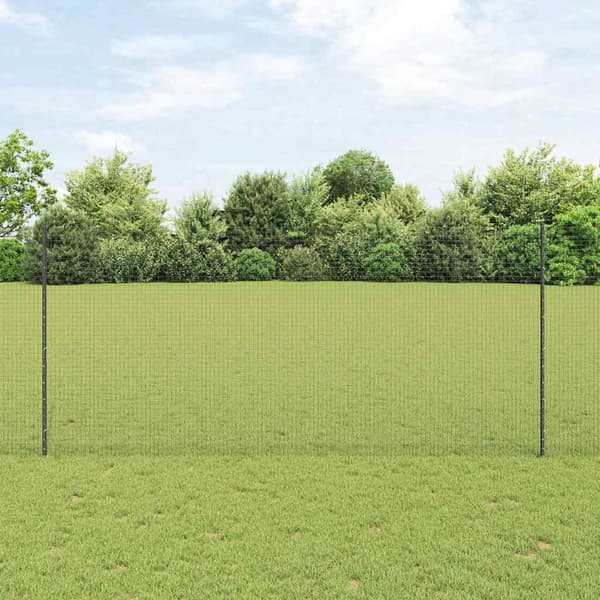 vidaXL Gjerde med innlegg. Grå 1.4 x 25 m Stål