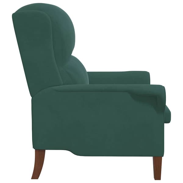 vidaXL fåtölj Mörkgrön Sammet