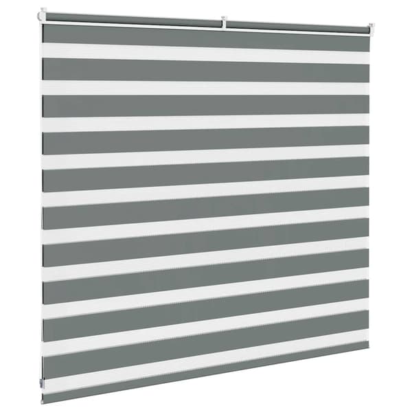 vidaXL Rullgardin zebra mörkgrå 155x100 cm tyg bredd 150,9cm polyester