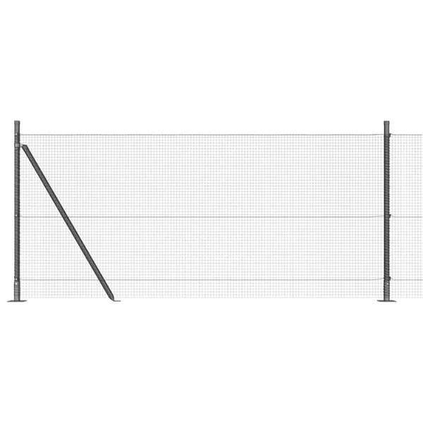 vidaXL Gjerde med innlegg. Grå 0.8 x 100 m Stål
