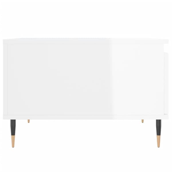 vidaXL Soffbord vit högglans 55x55x36,5 cm konstruerat trä