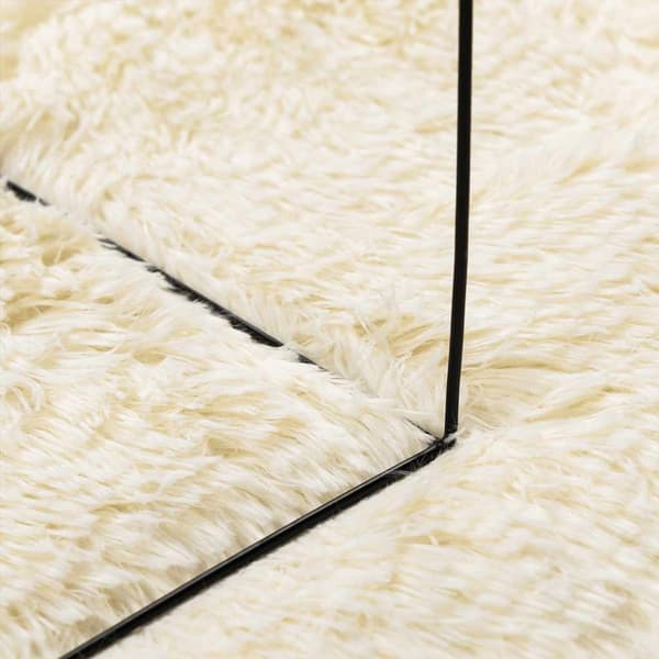 vidaXL Flossteppe med lang luv NAVARRA krem 200x200 cm polyester