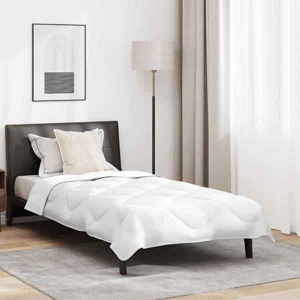 vidaXL Duntäcke med kudde med kudde 2 pcs Vit Mikrofiber