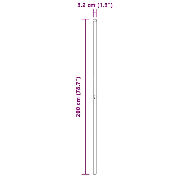 vidaXL Staketstolpar 2 pcs Silver 200 cm Pulverlackerad stål