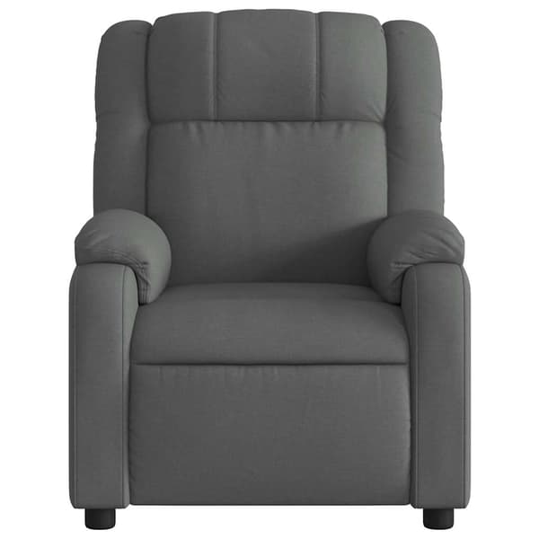 vidaXL Massagefåtölj mörkgrå tyg