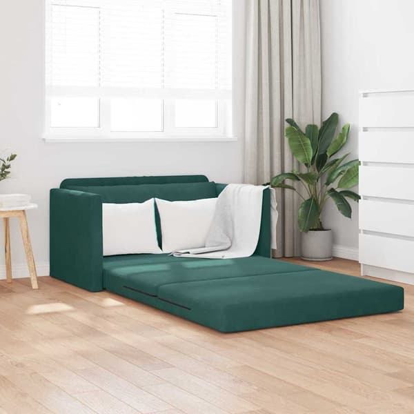 vidaXL Soffsäng 110cm Mörkgrön Sammet