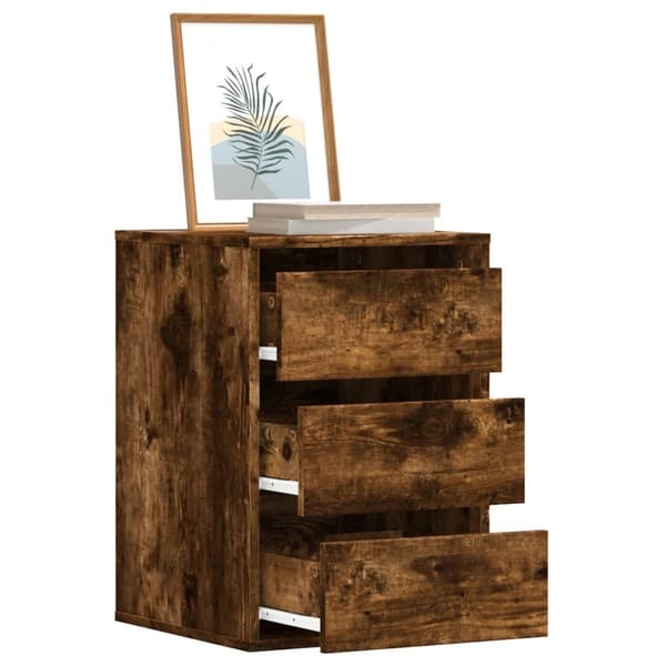 vidaXL Kommode røkt eik 40x41x58 cm konstruert tre