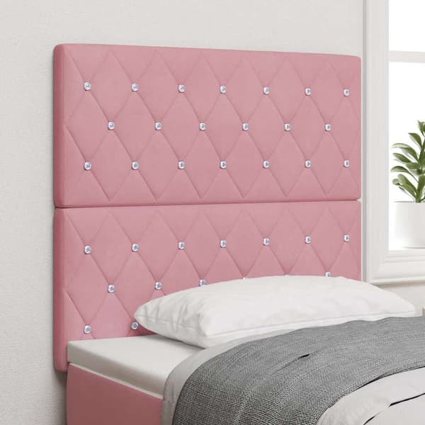vidaXL Huvudgavel Rosa 100 cm Sammet
