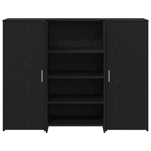 vidaXL Receptionsdisk svart ek 135x50x103,5 cm konstruerat trä