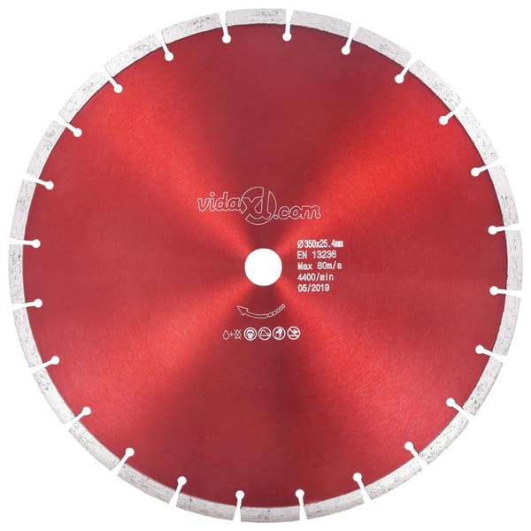 vidaXL Diamantklinga stål 350 mm
