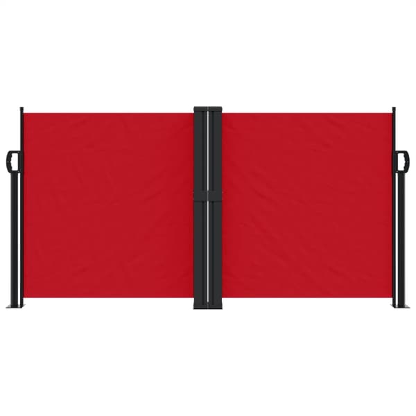 vidaXL Infällbar sidomarkis röd 120x1200 cm