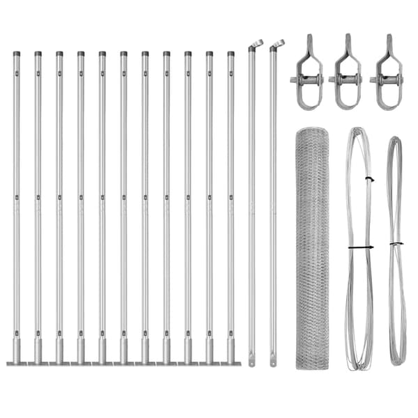 vidaXL Stängselstolpe Silver