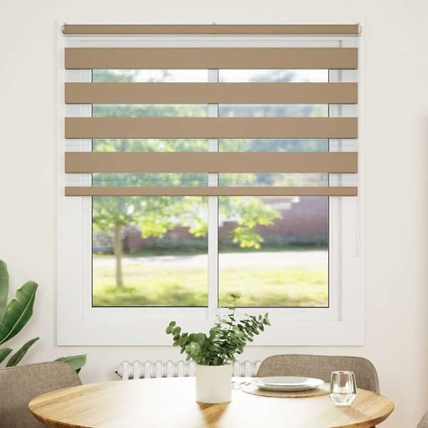 vidaXL Rullgardin zebra 130x150 cm tyg bredd 125,9 cm polyester