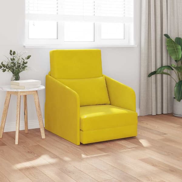 vidaXL Soffsäng Gul 65 x 80 x 83 cm Sammet