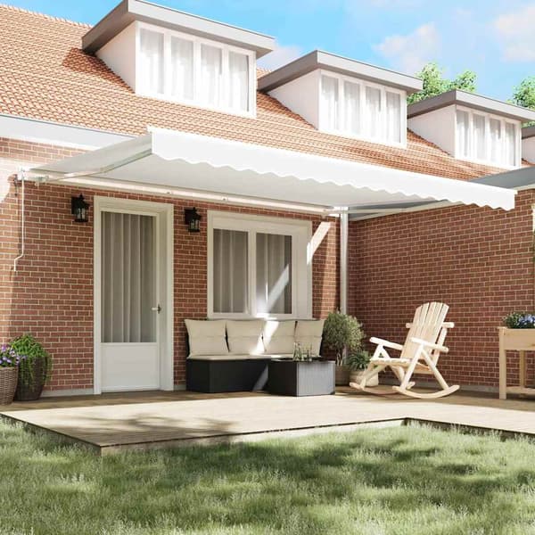 vidaXL Innvendbar Markise 450 × 350 cm Hvit