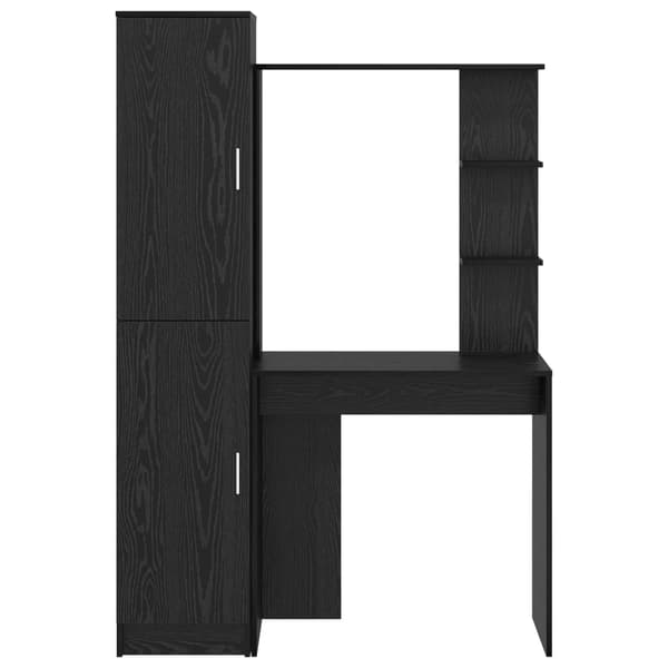 vidaXL Skrivebord 2 pcs Svart Eik