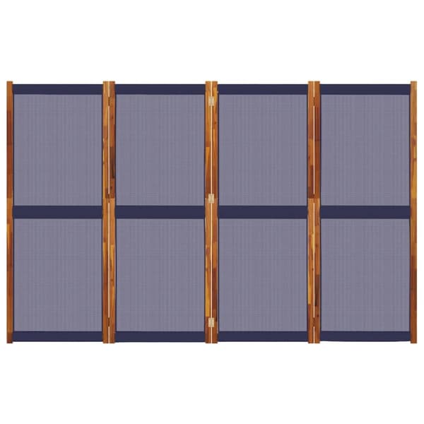 vidaXL Romdeler 4 paneler mørkeblå 280x180 cm
