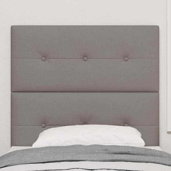 vidaXL LED-sänggavel med LED-slinga Gråbrun 90 cm tyg
