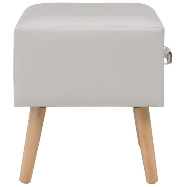 vidaXL Sängbord vit 40x35x40 cm konstläder