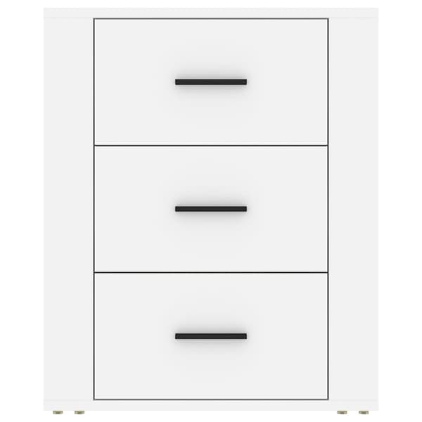 vidaXL Sängbord vit 50x36x60 cm konstruerat trä