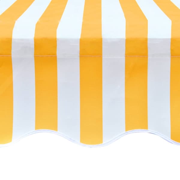 vidaXL Markisduk orange & vit 5x3 m
