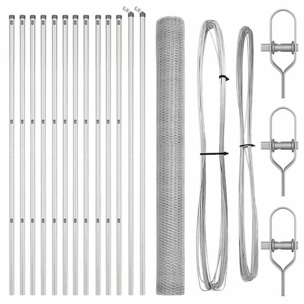 vidaXL Stängselstolpe Silver