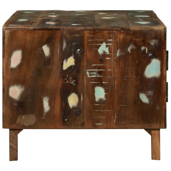 vidaXL Kaffeebord Flerfärgsdesign 80 x 54 x 45 cm Solid återvunnen trä