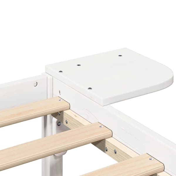 vidaXL Sängram Vit 75 x 190 cm Massiv furu