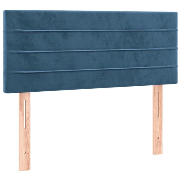 vidaXL Ramsäng med madrass mörkblå 80x200 cm sammet