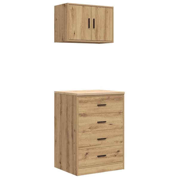 vidaXL Garasjeskap 2 stk artisan eik konstruert tre