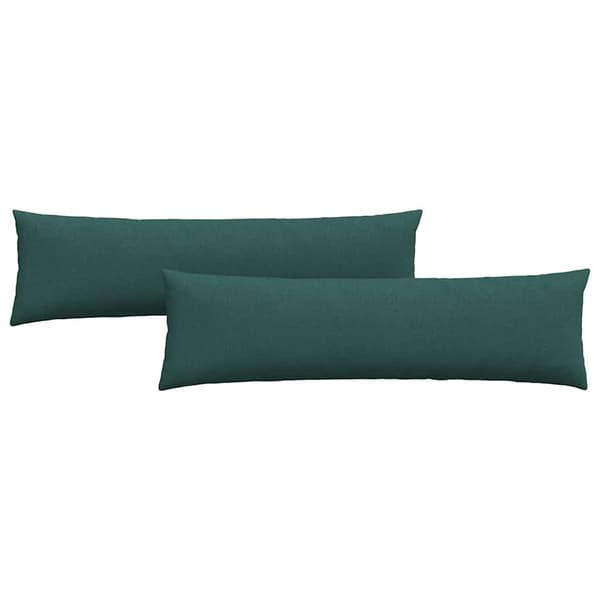 vidaXL Soffkuddar 2 st Mörkgrön 145 x 40 cm tyg