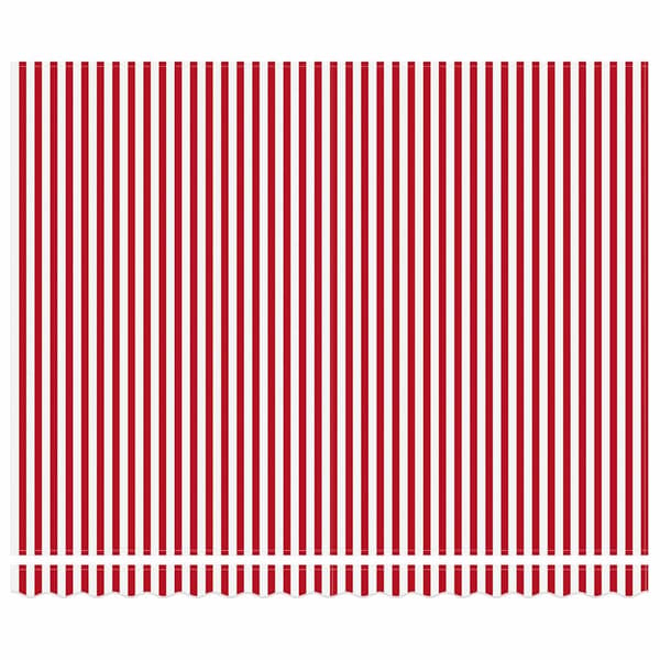 vidaXL Markiseduk med Rød og Hvit 400 × 300 cm Polyester