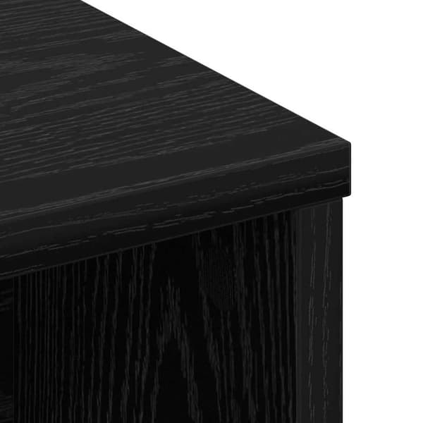 vidaXL Hodegavlskap Svart Eik 100 x 19 x 103,5 cm Konstruert tre