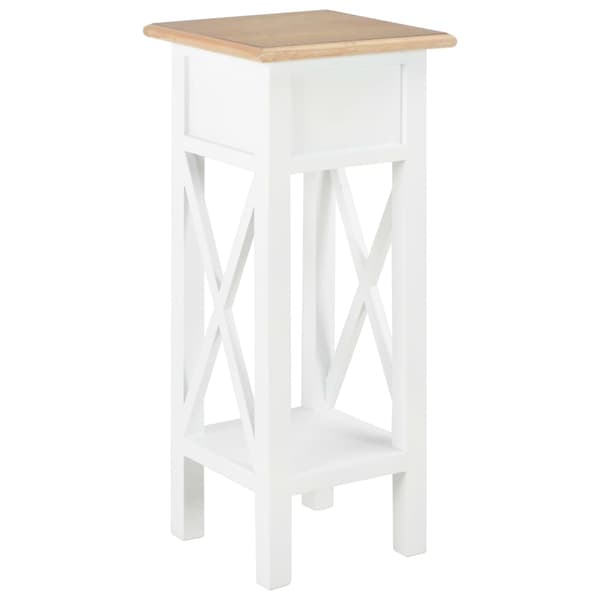 vidaXL Sidebord hvit 27x27x65,5 cm tre